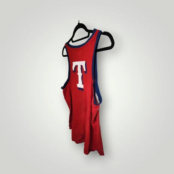 Texas Rangers sequin Red and Blue Rangers Tank Top size XL - Picture 7 of 11